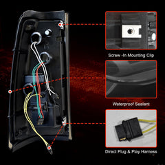 Animated Sequential Smoked LED Tail Lights for 2003-2006 Chevy Silverado Plug & Play-4