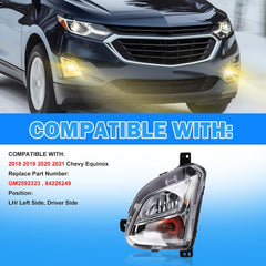 DOT Approved Halogen Fog Light for 2018-2021 Chevy Equinox Driver Side OEM Replacement,Plug & Play-4