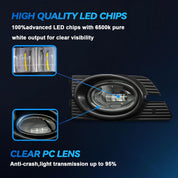 OKSIWA LED Fog Lights fit for 2001-2002 Honda Accord 4DR Sedan, Front Driving Fog Lamps Assembly Replacement Kit, Clear Lens（1 Pair）