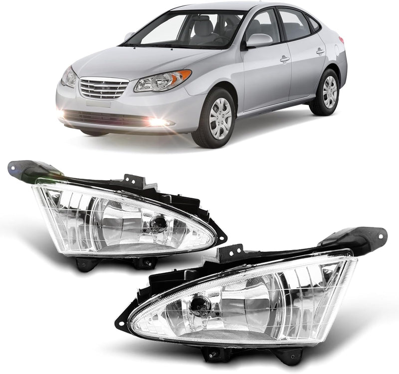 OKSIWA Fog Lights Fit for 2007-2010 Hyundai Elantra/Avante Bumper Driving Lamps Fog Lamps Driver Side Passenger Side-1
