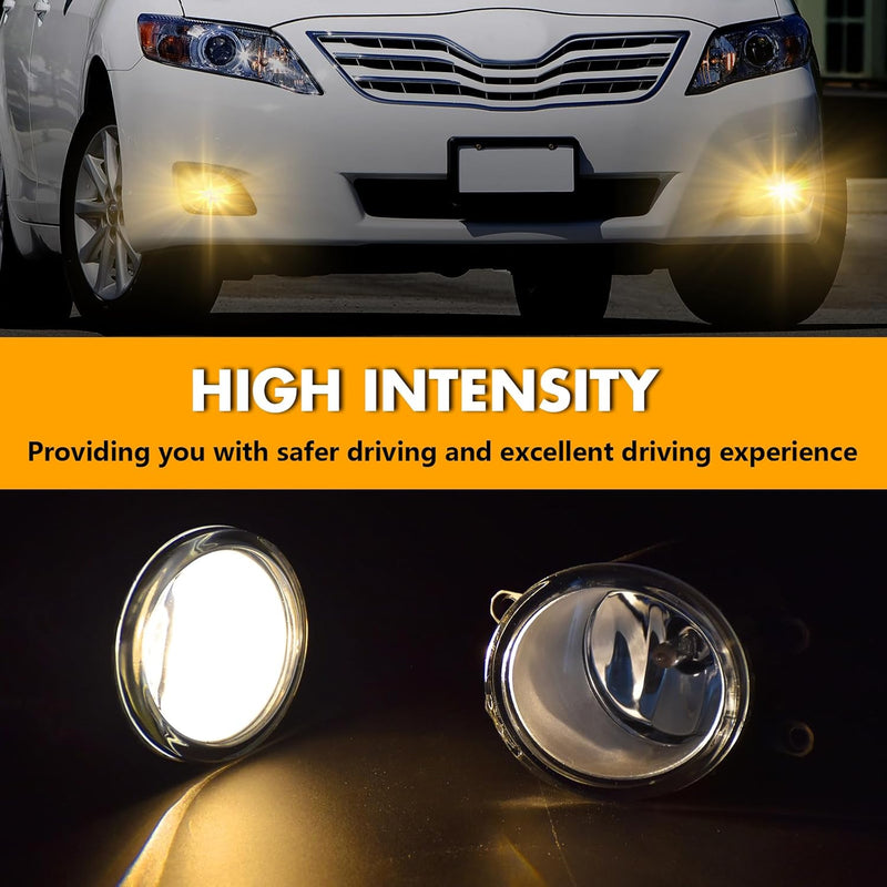 OKSIWA Halogen Fog Lights-for 2010 2011 Toyota Camry,Fog Lamps Assembly Replacement,Include Switch, Wiring Harness,Plug and Play-3