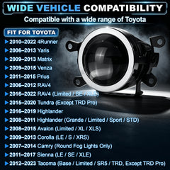 DOT Approved Laser LED Dual-Beam Fog Light, Universal Fit for Honda / Toyota / Acura / Lexus / Jeep / Chrysler / FIAT-3