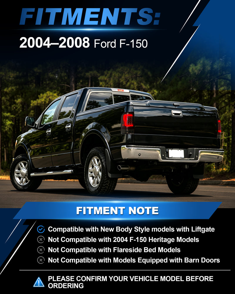 Full LED Tail Lights Compatible With 2004–2008 Ford F-150-4