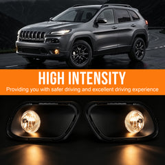 DOT Approved Halogen Fog Light for 2014–2018 Jeep Cherokee, Plug & Play, 1 Pair-2