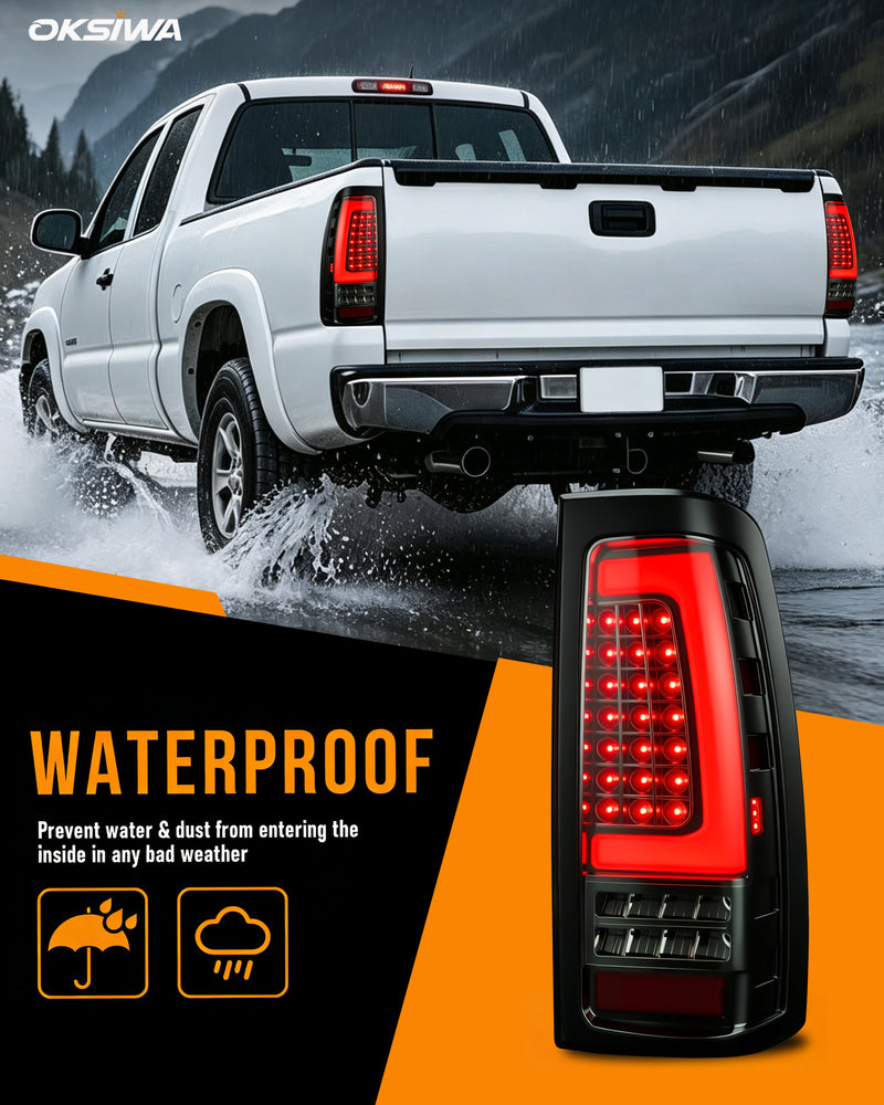 Smoked Full LED Tail Lights for 2003-2006 Chevy Silverado Plug & Play Waterproof-6