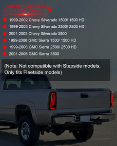 Animated Sequential LED Tail Lights for 1999-2002 Chevy Silverado & 1999-2006 GMC Sierra Plug & Play-4