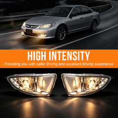 DOT Approved Halogen Fog Light for 2004–2005 Honda Civic Coupe & Sedan,  1 Pair-2