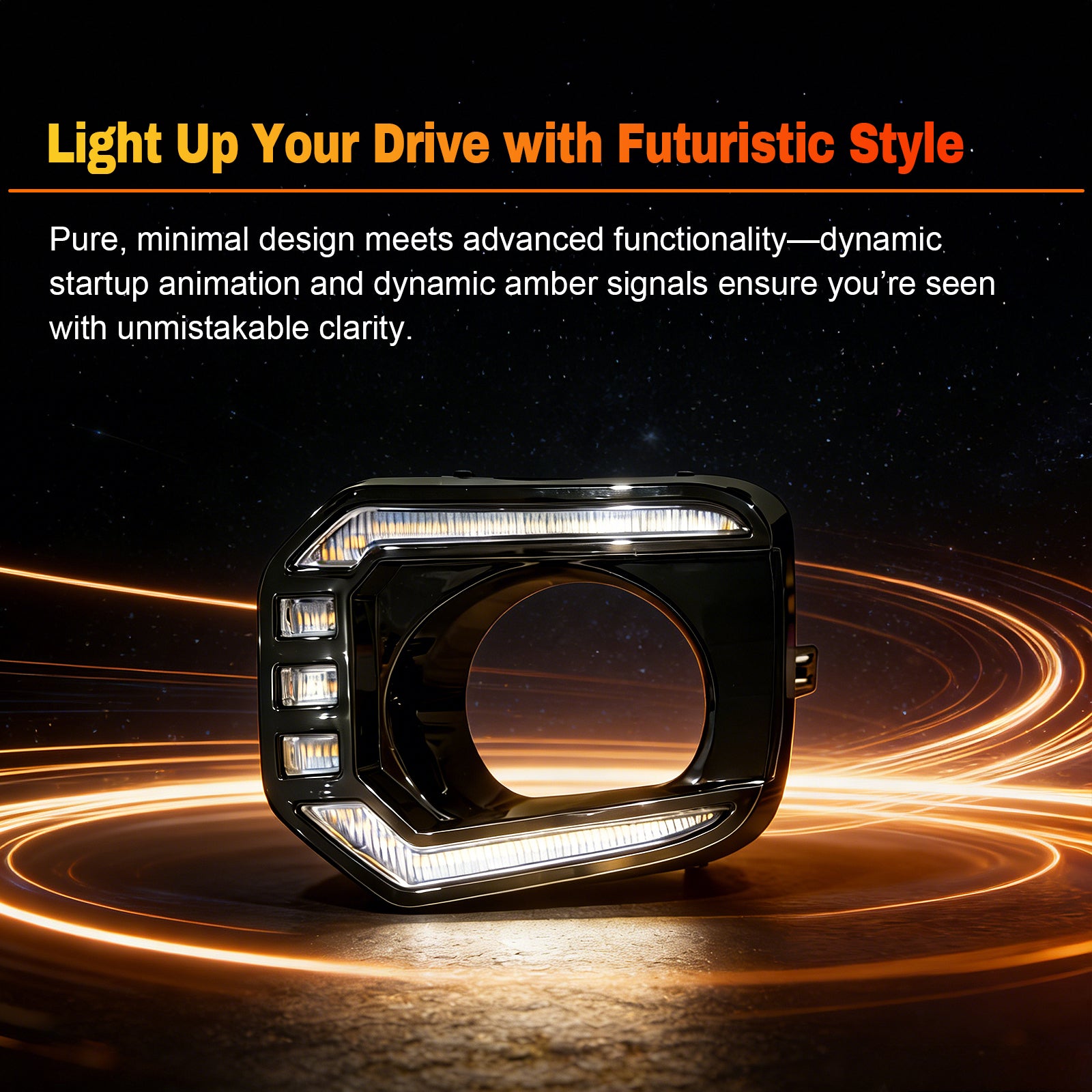 OKSIWA LED Front Bumper Fog Light for 2016-2023 Tacoma, DRL Daytime Running Lights with Amber Turn Signal, LED Fog Lamps Assemblies | 1 Pair-6