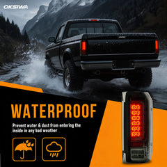 Animated Smoked LED Tail Lights for 1989-1996 Ford F-150 F-250 F-350 Bronco Weatherproof Plug & Play-6
