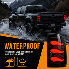 LED Tail Lights for 2007-2013 GMC Sierra 1500/2500HD/3500HD Waterproof Plug & Play-6