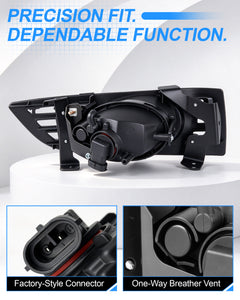 DOT approved  Fog Lights Compatible with 2003 - 2005 Honda Accord 2 Door Coupe, With Wiring Harness(Clear Lens)-4