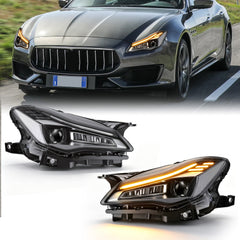 LED Headlights with DRL for 2017-2022 Maserati Quattroporte Waterproof Plug & Play  1 Pair-1