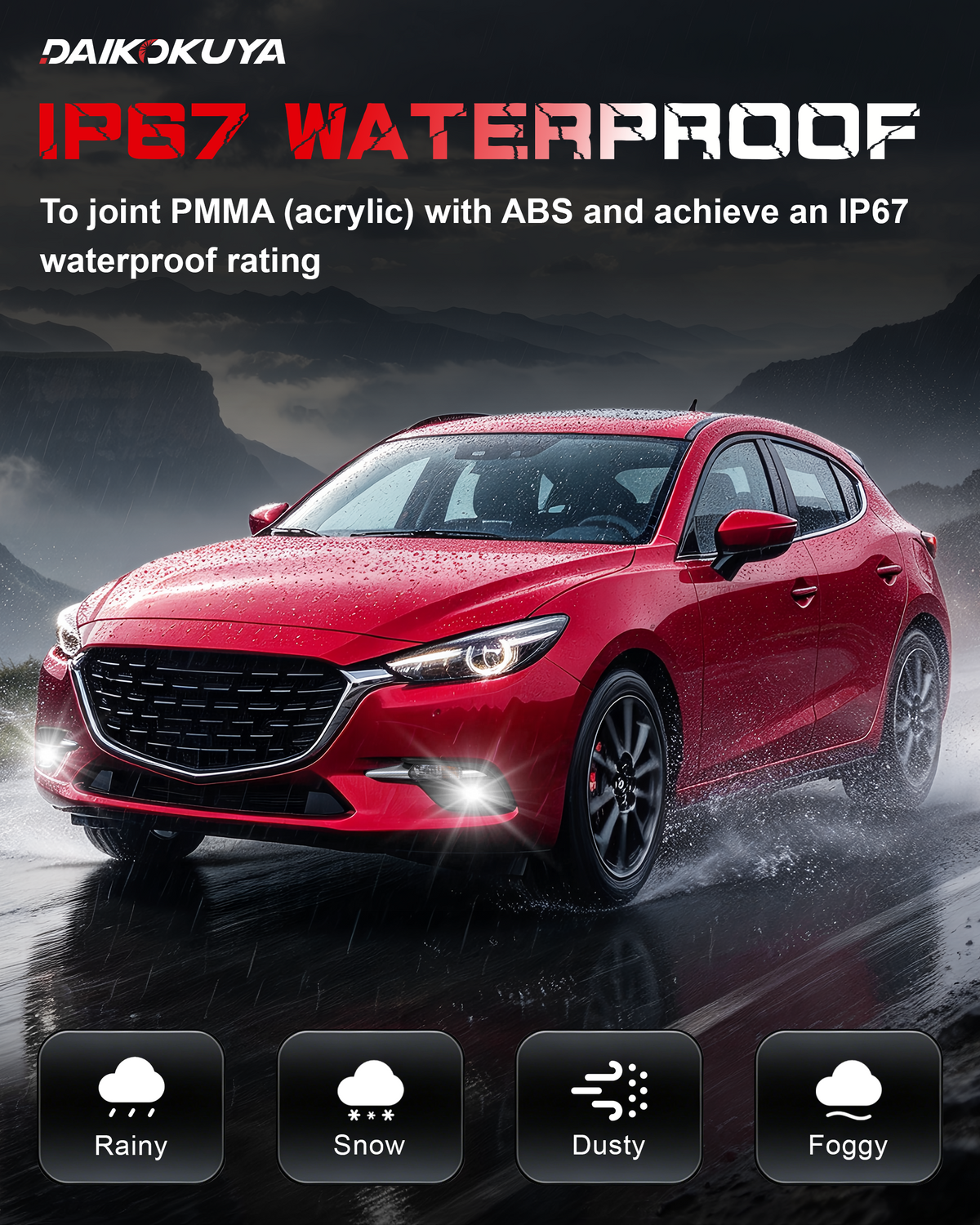 DOT Approved Halogen Fog Lights for 2017 2018 Mazda 3-6