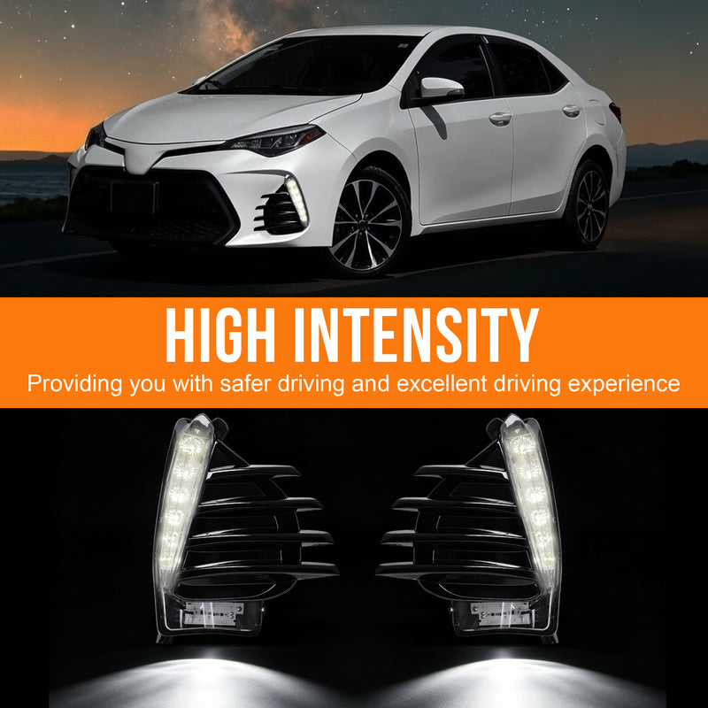 DOT Approved LED Fog Light for 2017–2019 Toyota Corolla SE/XSE, Plug & Play, Waterproof, 1 Pair-2