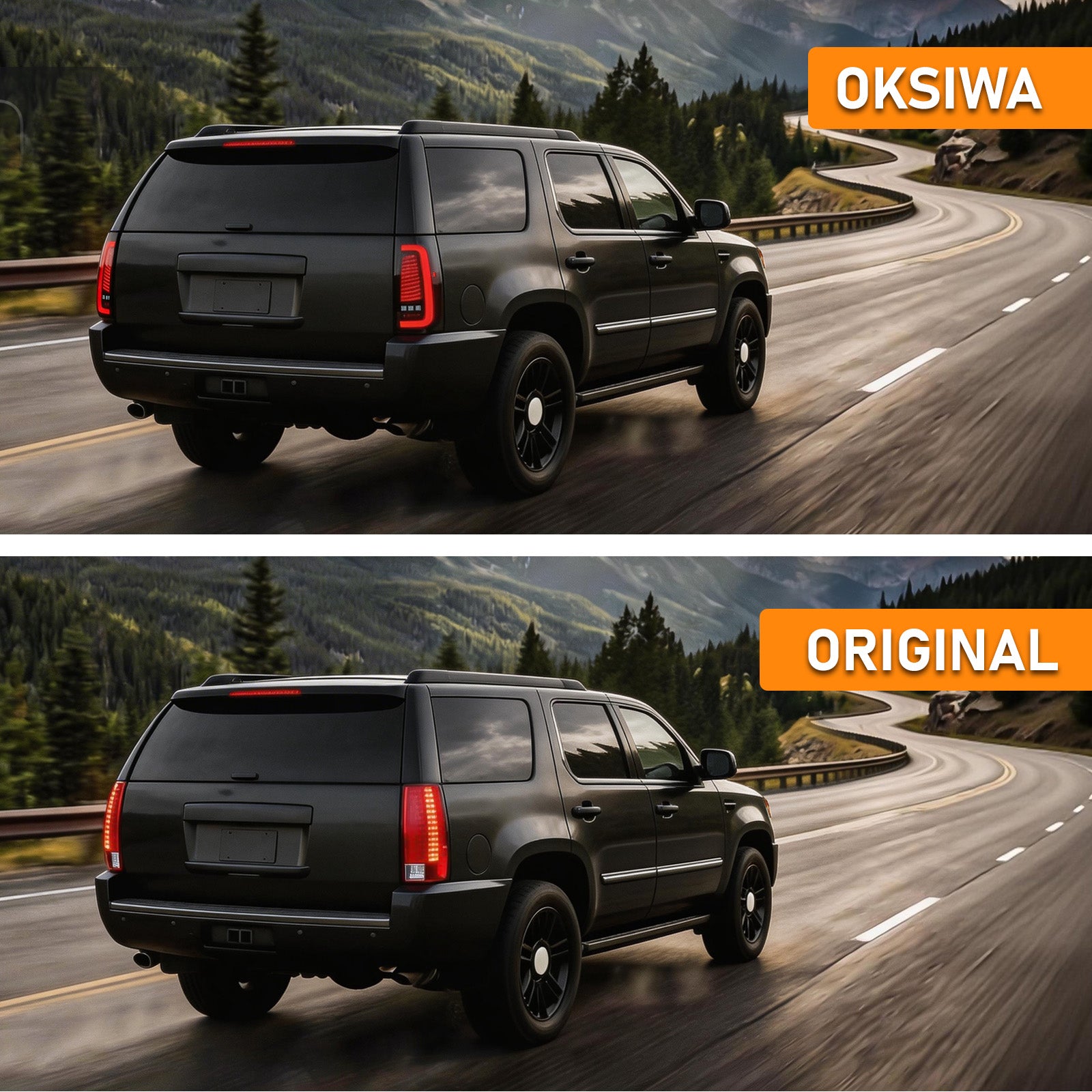OKSIWA Sequential LED Tail Lights for 2007–2014 Cadillac Escalade, Animated Startup, Dynamic Turn Signal, Unique Design Rear Lamps, Weather Resistant Replacement,Easy to Install-5