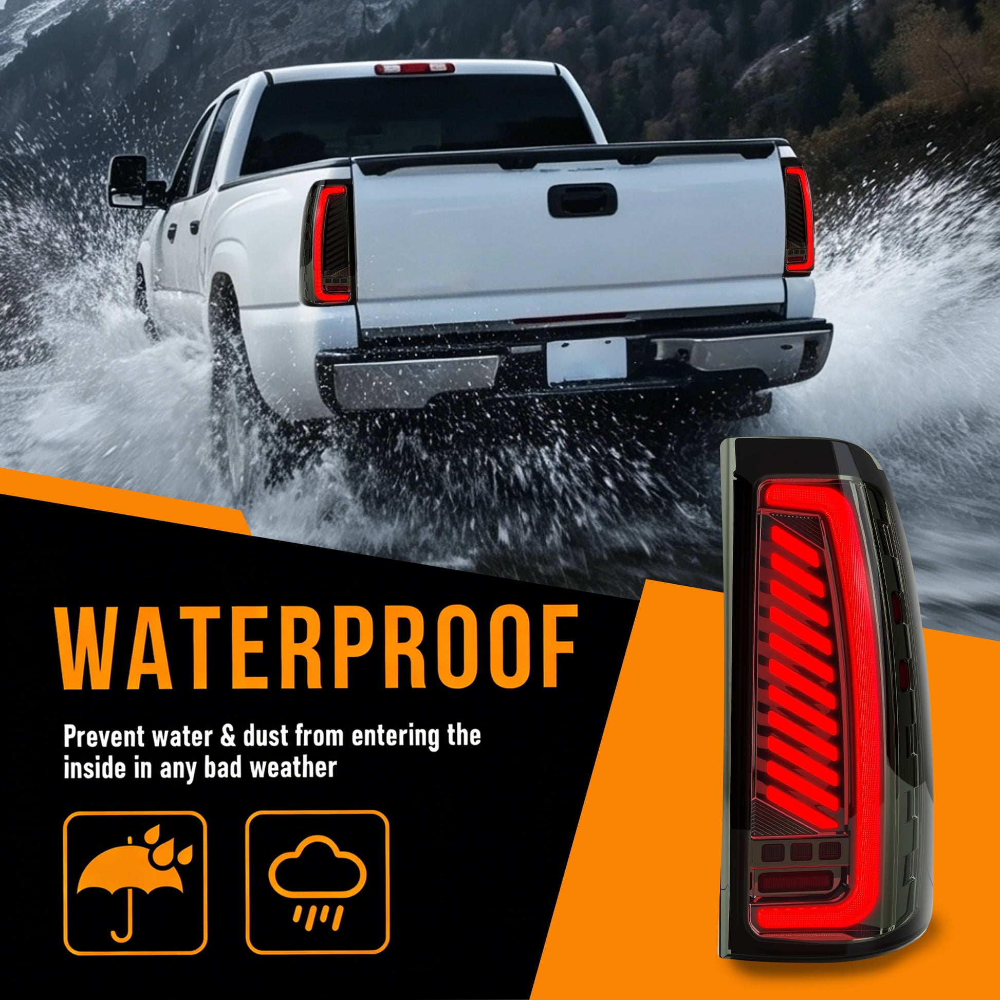 Animated Sequential Smoked LED Tail Lights for 2003-2006 Chevy Silverado Plug & Play-6
