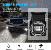 OKSIWA LED Fog Lights with DRL and Turn Signals for 2003 2004 2005 2006 GMC Sierra 1500 2500 3500, Front Driving Fog Lamps Assembly Replacement Kit, DOT Certified - 1 Pair