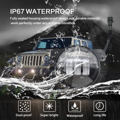 OKSIWA 4 Inch LED Fog Lights fit for 2007-2018 Jeep Wrangler JK JKU TJ LJ, A Pair of Front Bumper Driving Fog Lamps with Clear Lens-6