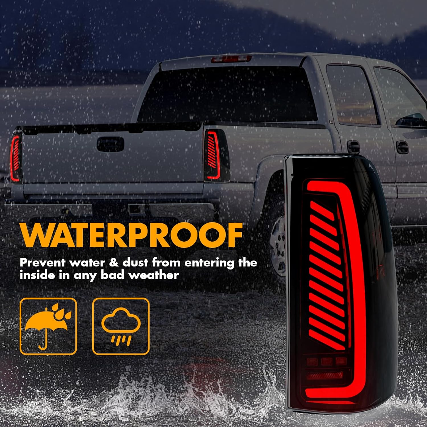 Animated Sequential Smoked LED Tail Lights for 2003-2006 Chevy Silverado Plug & Play-6