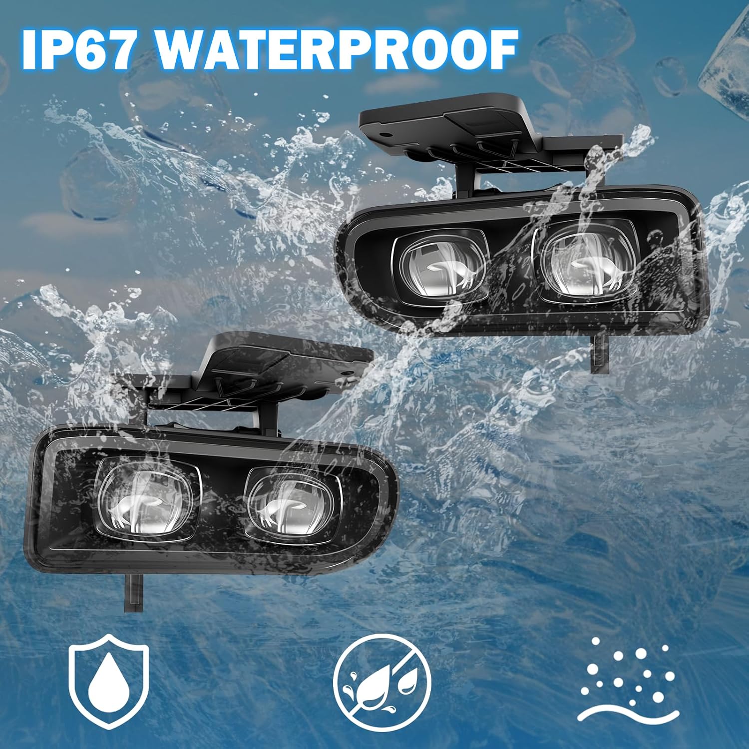 DOT Approved LED Fog Lights for 1999-2002 GMC Sierra & 2000-2006 GMC Yukon Plug & Play-8