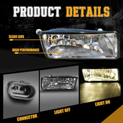 OKSIWA 2006-2010 Ford Explorer Fog Lights Pair - Direct Replacement for Original for Lights- Fits 2008-2010 Explorer Sport Trac - OEM Style Clear Lens, Weatherproof Housing (Driver & Passenger Side)-2