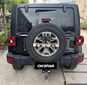 OKSIWA LED Tail Lights Fit For 2007-2018 Jeep Wrangler JK JKU Sport/Sahara/Rubicon, with Starting Dynamic Animation,Unique Shaped Design (X Clear)