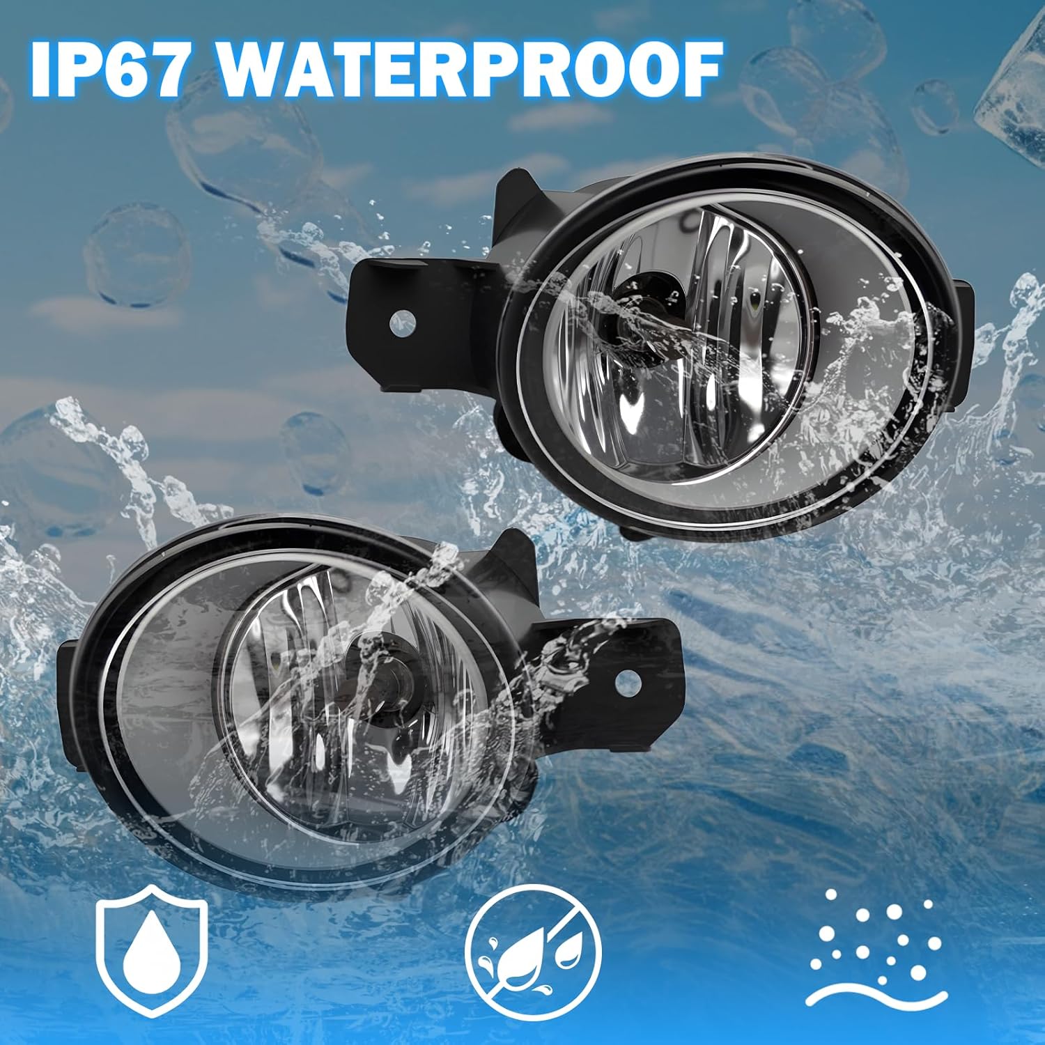 OKSIWA Halogen Fog Light Replacement for Nissan Altima 2008-2013/Rogue 2008-2015/Maxima 2009-2014/Versa 2012-2016/Murano 2015-2016/Pathfi Driver and Passenger Side-8