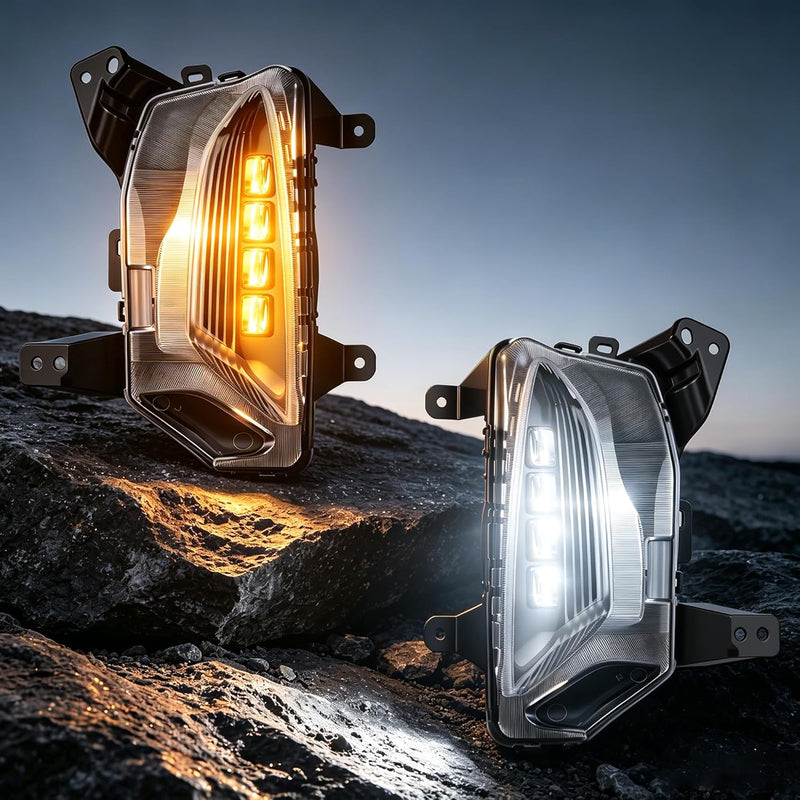 DOT Approved LED Fog Lights with DRL & Amber Turn Signal for 2022-2024 Chevy Equinox w/ Wiring Harness Plug & Play-8