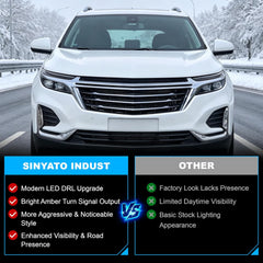 DOT Approved LED Fog Lights with DRL & Amber Turn Signal for 2022-2024 Chevy Equinox w/ Wiring Harness Plug & Play-6