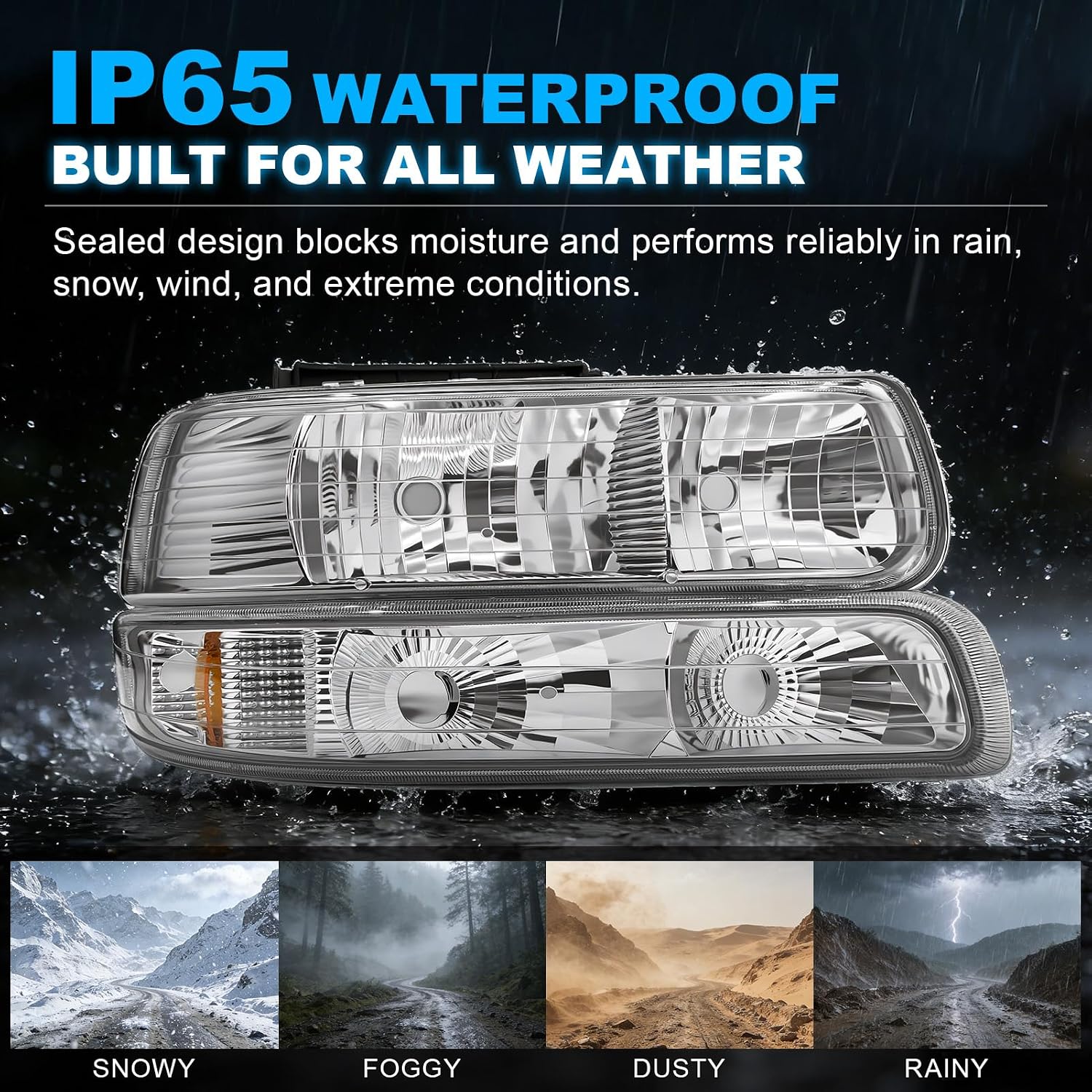 Headlight Compatible with 1999-2002 Chevy Silverado & 2000-2006 Tahoe/Suburban-6
