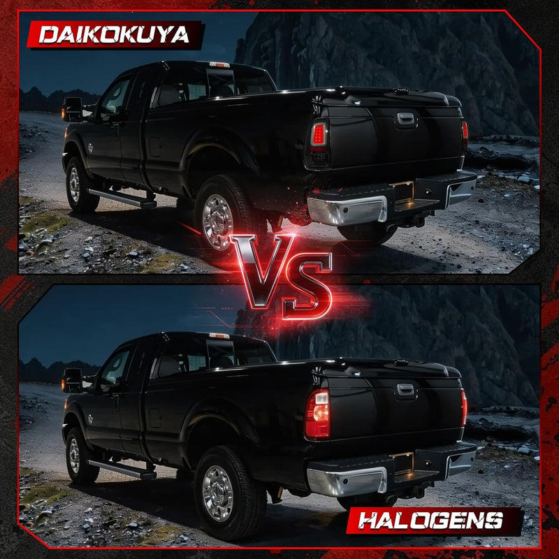 OKSIWA Smoked Full Led Tail Lights Fit for 2008-2016 Ford F250 F350 F450 Turn Signal,Brake Light,Reverse Light Rear Light Assembly Replacement-5