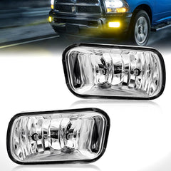 OKSIWA Fog Lights Compatible with 2009-2018 Dodge Ram 1500 2500 3500 Bumper Driving Fog Lamps Assemby With H10 12V 42W Halogen Bulbs W/O Bracket-1