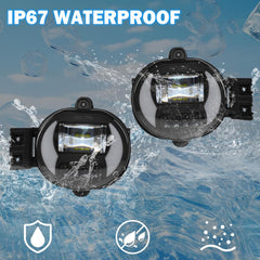 OKSIWA LED Fog Lights Compatible With 2002-2009 Ram 1500 2500 3500/2004-2006 Durango Pickup Truck 2002-2008 Ram Front Bumper Driving Fog Lamp 1 Pair of Fog Lights Clear Lens-8