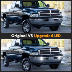 OKSIWA LED Fog Lights with DRL Compatible For Dodge Ram 1500 2500 3500 1994-2002 Bumper Driving Fog Lamps Replacement, 4 Lighting Modes-3