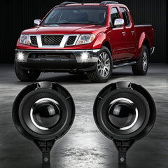 DOT Approved LED Projector Fog Light for 2005–2019 Nissan Frontier Chrome Bumper Models, 1 Pair-1