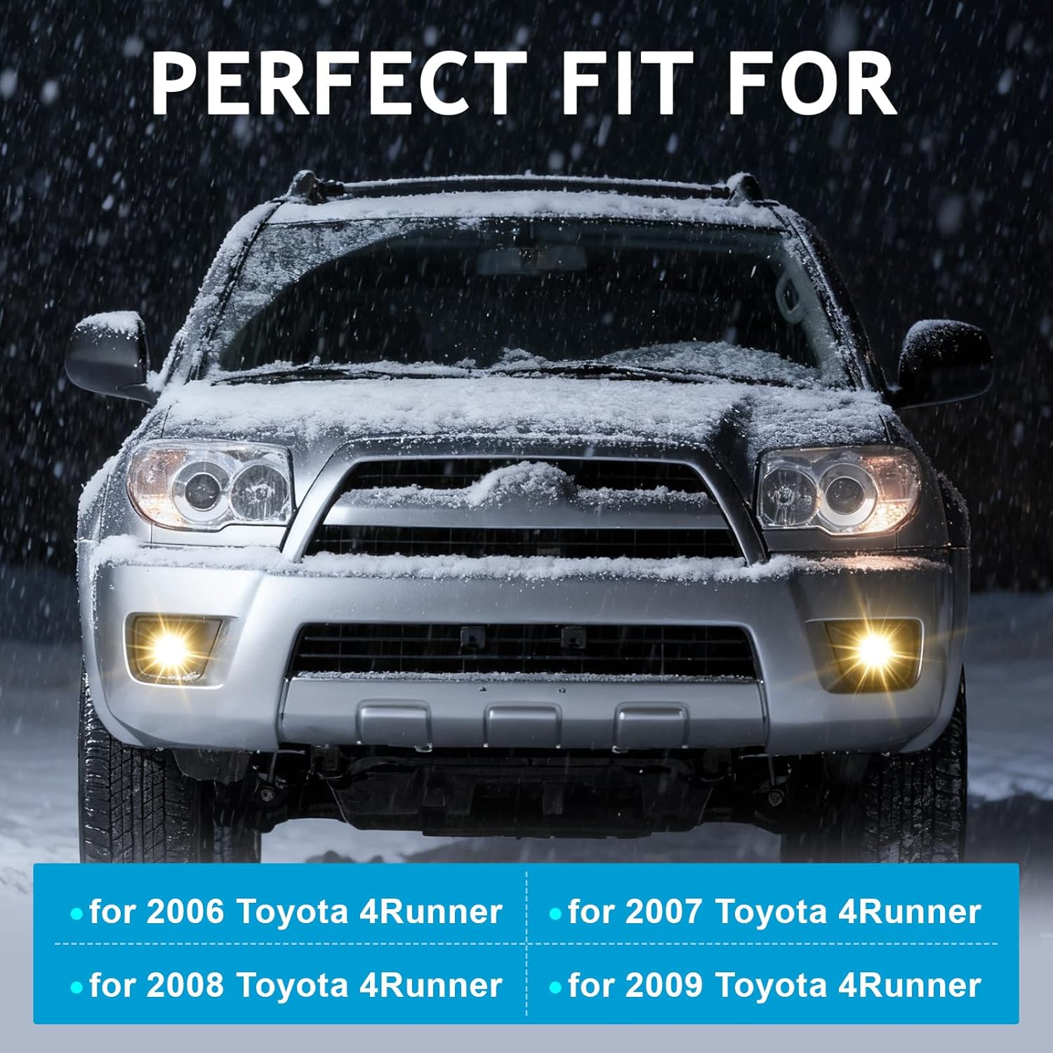 OKSIWA Fog Lights for 2006 2007 2008 2009 Toyota 4Runner, Front Driving Fog Light Lamps with 9006 Halogen Bulbs, Assembly Replacement Kit-2