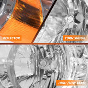 OKSIWA Headlights Assembly for 2006-2008 Dodge Ram 1500, 2006–2009 Dodge Ram 2500 3500, OEM Style Replacement Headlamp Housing, Factory Fit, No Bulbs Included, Durable & Weather-Resistant