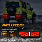 OKSIWA Sequential Full LED Tail Lights for Suzuki Jimny 2019-2024, with Start Up Sequence,Dynamic Turn Signal,Unique Appearance Design, Reverse, Brake Light Tail Lamp Rear Lights Assembly (Butterfly)