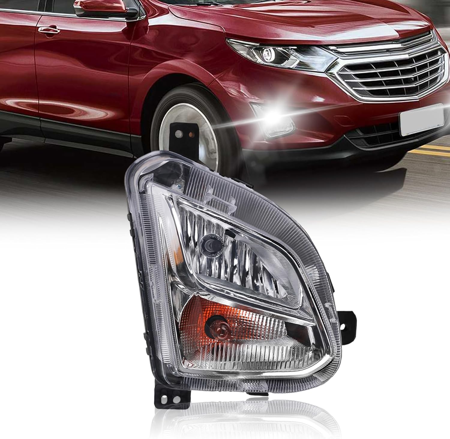 DOT Approved Halogen Fog Light for 2018-2021 Chevy Equinox Passenger Side OEM Replacement, Plug & Play-1