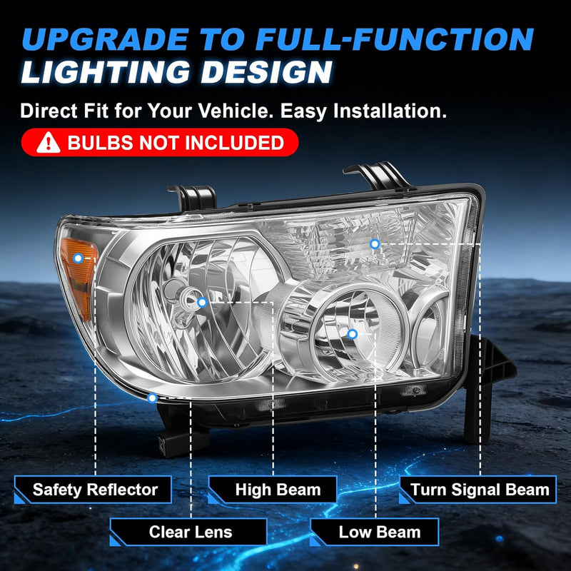 Headlight for 2007–2013 Toyota Tundra & 2008–2017 Toyota Sequoia-4