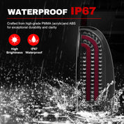 OKSIWA Dynamic Smoked LED Tail Lights for 2005-2015 Toyota Tacoma - Bright Brake, Turn Signal, Reverse Lights with Sequential Animation | IP67 Waterproof