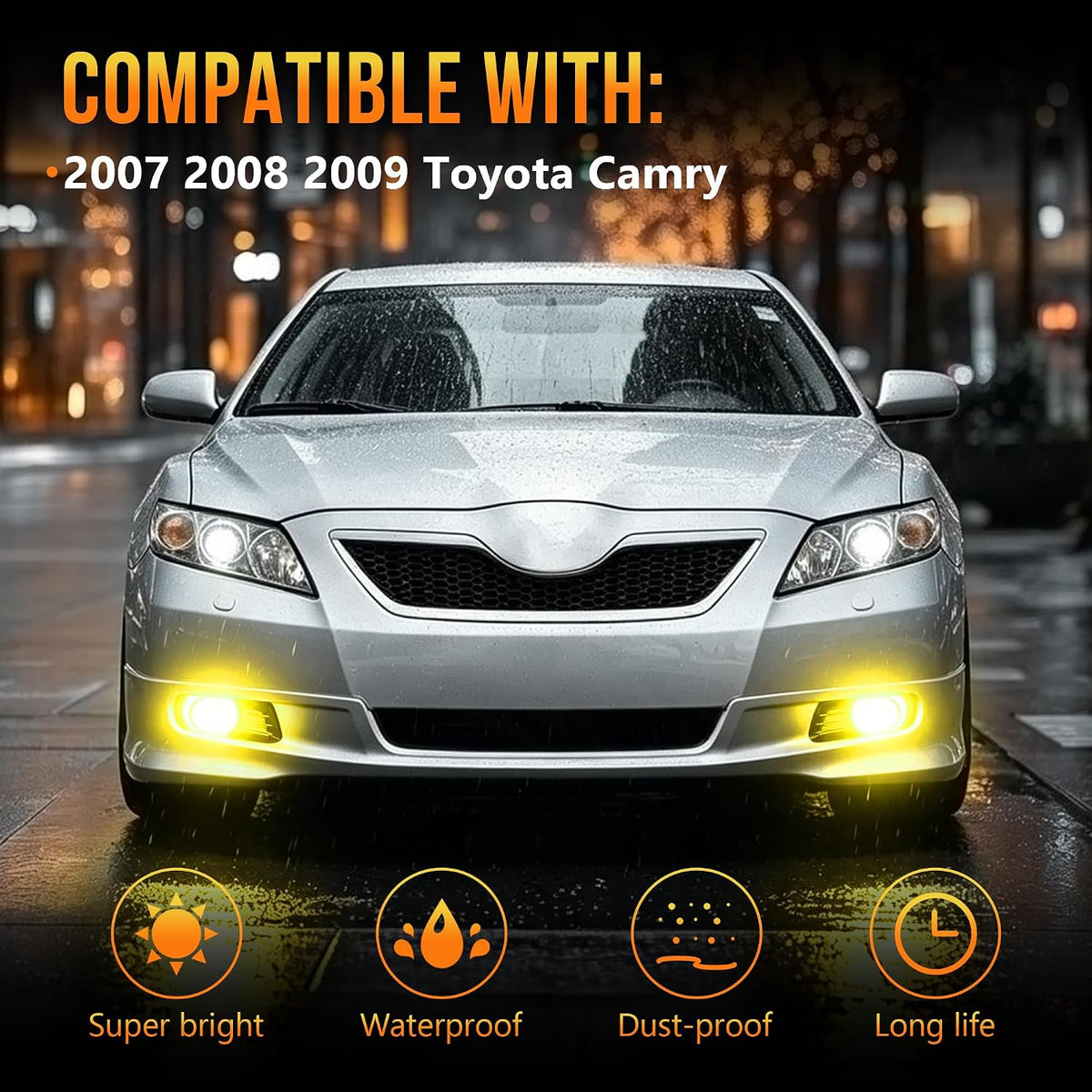 DOT Approved LED Fog Lights for 2007-2009 Toyota Camry-3