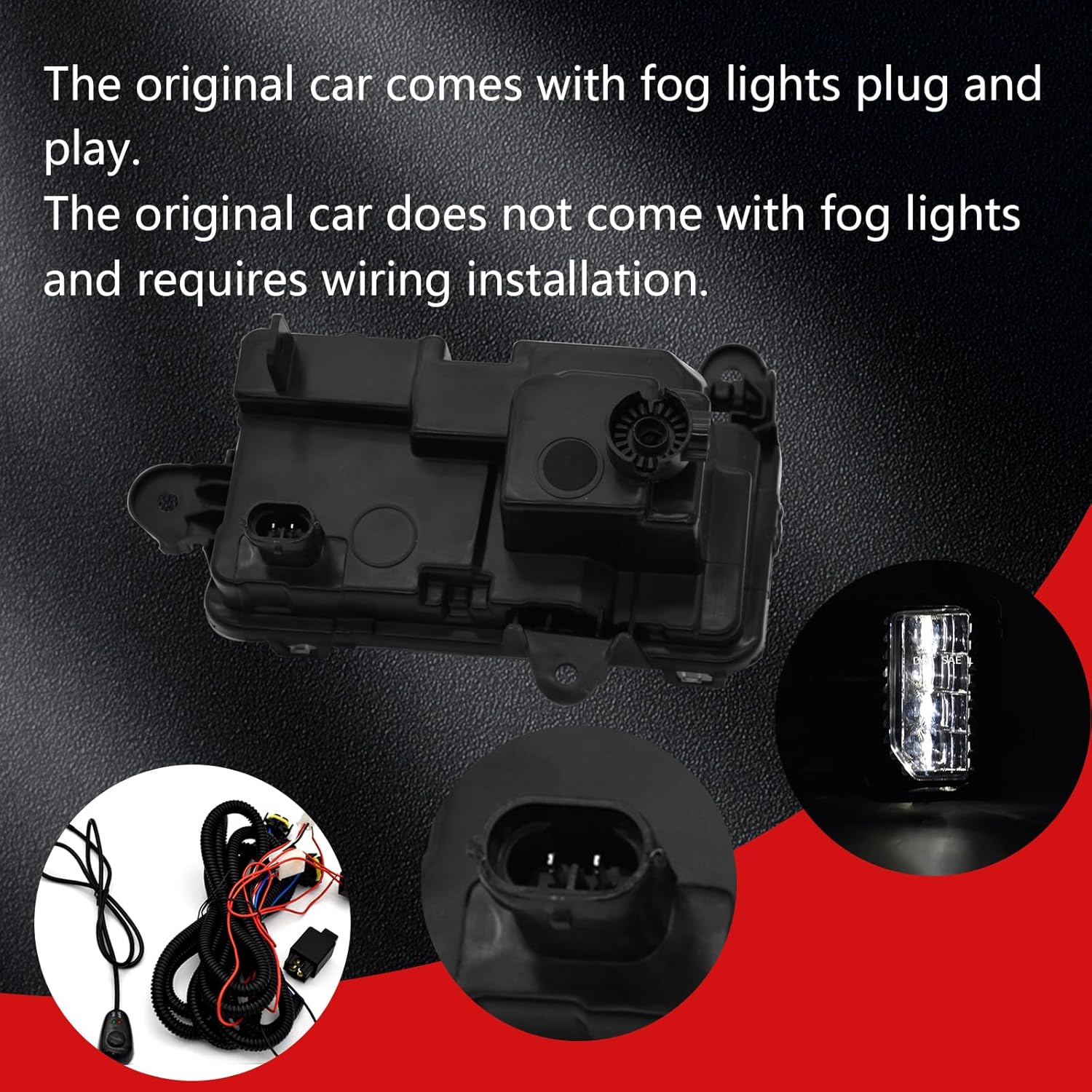 OKSIWA LED Fog Lights for 2019 2020 2021 2022 GMC Sierra, Bumer Driving Fog Lamps Assembly Replacement, DOT Certified (1 pair)