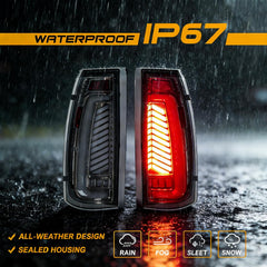 Animated Sequential Smoked LED Tail Lights for 1988-1998 Chevy GMC C/K Sierra, 92-99 Suburban Yukon, 95-99 Tahoe,Blazer,Cadillac Escalade Plug & Play-6