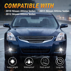 OKSIWA LED Fog Lights,Compatible with Nissan Altima Sedan 2010 2011 2012,Front Bumer Driving Light,Fog Lamp Assembly,with Wiring Harness, Switch,Plug and Play,Waterproof-2