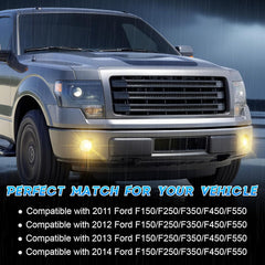 OKSIWA LED Fog Lights Compatible with 2011 2012 2013 2014 Ford F150/F250 /F350/F450/F550 Bumper Driving Fog Lamp Assembly Replacement DOT Approved（1 Pair）-2