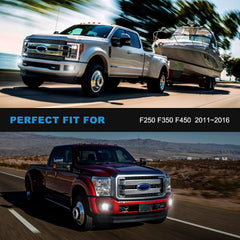 OKSIWA LED Fog Lights for Ford 2011-2016 F250/F350/F450/F550 Super Duty, Bumper Driving LED Fog Lamp Assembly Replacement FogLight Kit, DOT Certified（1 Pair）-2