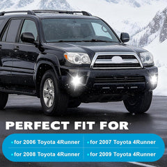 OKSIWA LED Fog Lights for 2006 2007 2008 2009 Toyota 4Runner, Front Driving Fog Light Lamps | Assembly Replacement Kit | Clear Lens-2