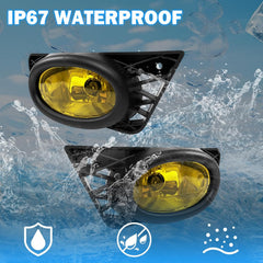 OKSIWA Fog Lights Compatible with 2009 2010 2011 Honda Civic Sedan, 1 Pair Front Bumper Driving Fog Lamps with Switch and Wiring Harness(Amber Lens)-8