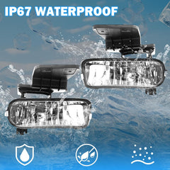 OKSIWA Fog Lights Assembly Fits For 1999-2002 Silverado 1500 2500/2001 2002 Silverado 1500HD 2500HD 3500/2000-2006 Tahoe Suburban 1500 2500 With Halogen Bulbs- Left & Right Side-8